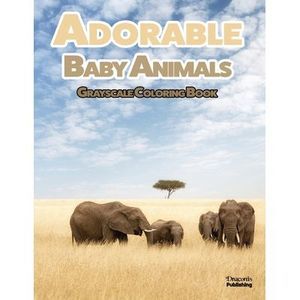 Adorable Baby Animals Grayscale Coloring Book: 32 Sweet Pictures to Color Featur